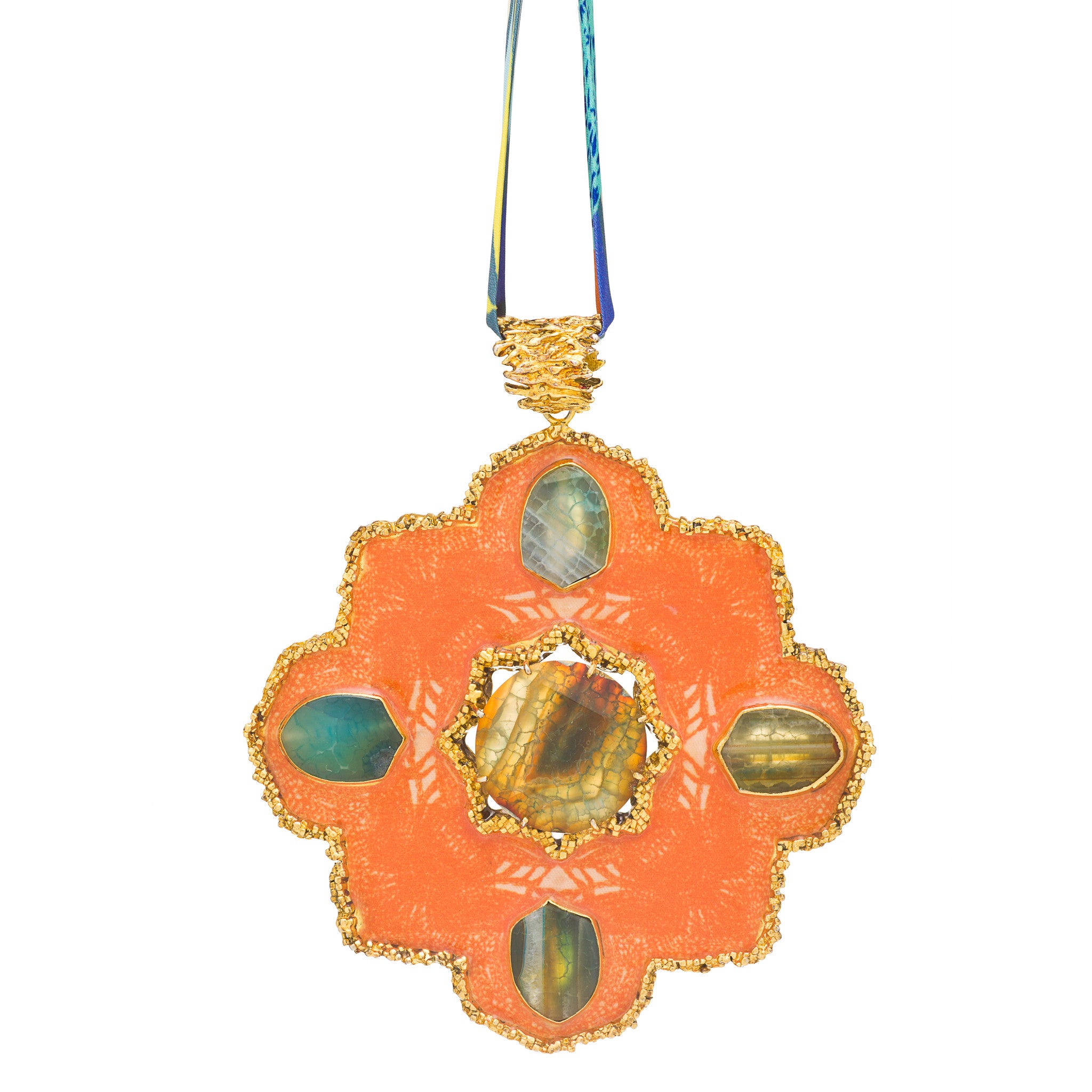 Orange Medallion necklace