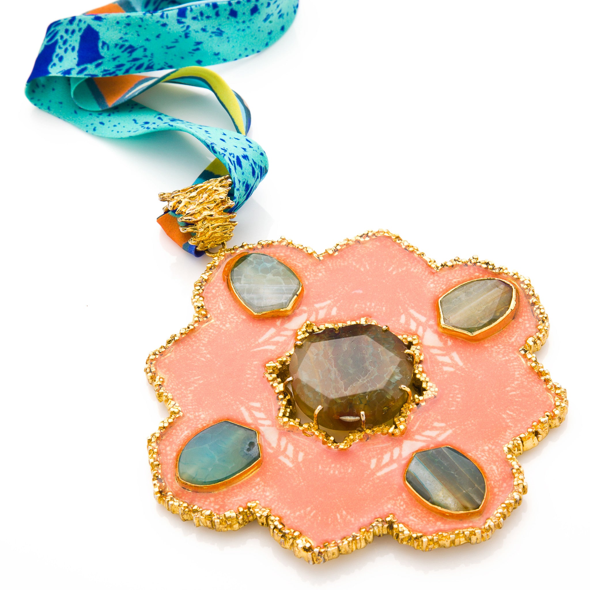 Orange Medallion necklace